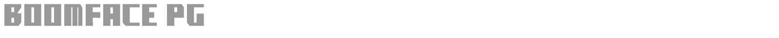 Boomface PG font preview